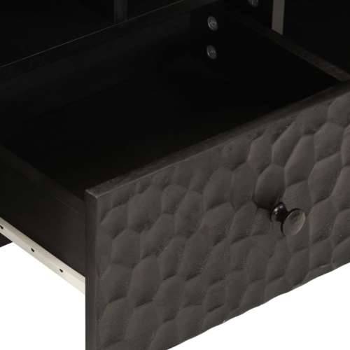 TV ormarić crni 100 x 33 x 46 cm od masivnog drva manga - Crna 1 masivno drvo manga Cijena