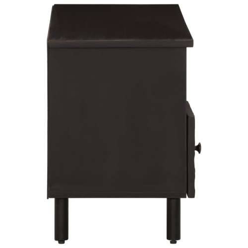 TV ormarić crni 100 x 33 x 46 cm od masivnog drva manga - Crna 1 masivno drvo manga Cijena
