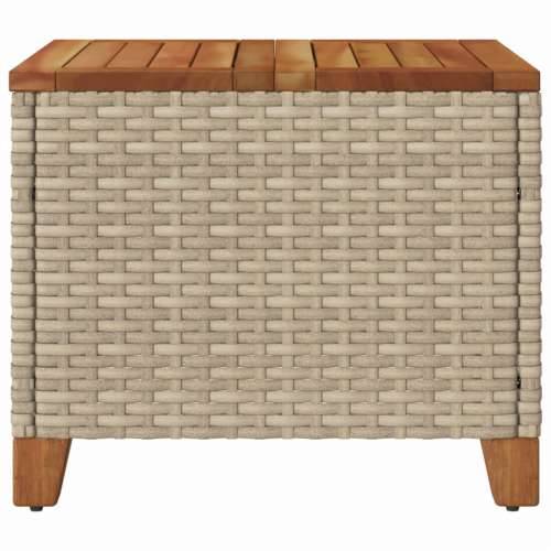 Vrtni stol bež 45 x 45 x 37 cm od poliratana i bagremovog drva - Bež 1 Cijena