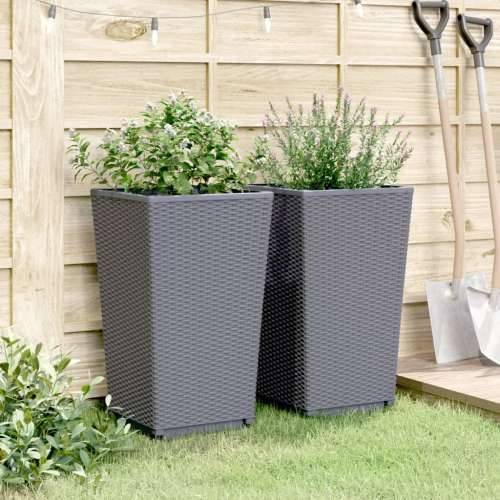 Vrtne sadilice 2 kom plava siva 32,5 x 32,5 x 57 cm PP - Plavo-siva 2 Cijena