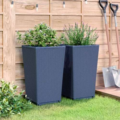 Vrtne sadilice 2 kom plava siva 32,5 x 32,5 x 57 cm PP - Plavo-siva 2 Cijena