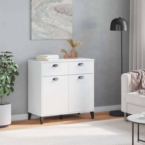Komoda VIKEN bijela 80 x 40 x 80 cm od konstruiranog drva - Bijela 1 Cijena