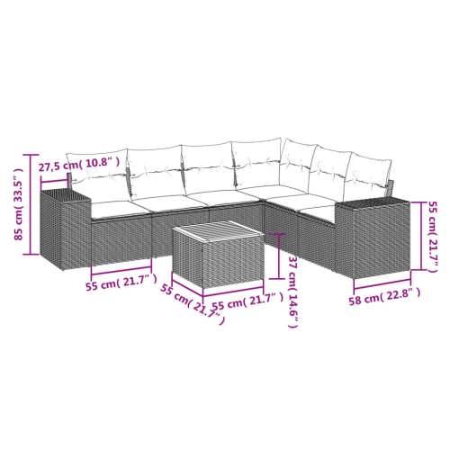 Vrtna garnitura - 4-dijelni set vrtnih sofa od poliratana s jastucima crni Crna i krem kutna + stol + 3x srednja 1 Cijena