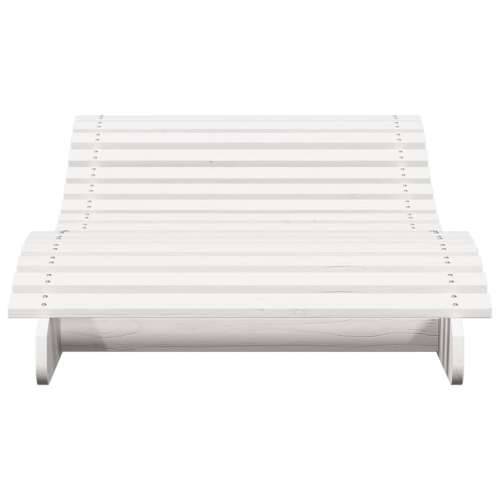 Ležaljka za sunčanje bijela 205x80x31,5 cm od masivne borovine - Bijela 205 x 80 x 31.5 cm 1 Cijena