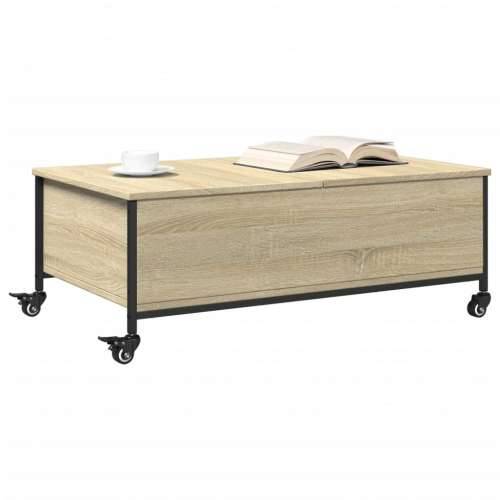 Stolić za kavu s kotačima boja hrasta sonome 91x55x34 cm drveni - sonoma hrast 1 Cijena