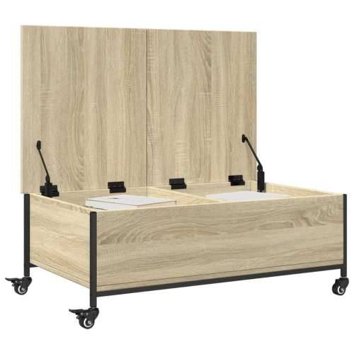 Stolić za kavu s kotačima boja hrasta sonome 91x55x34 cm drveni - sonoma hrast 1 Cijena
