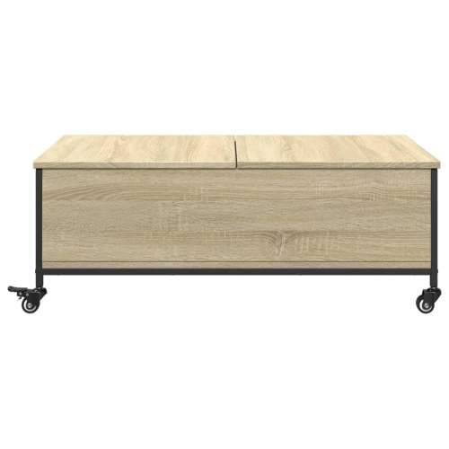 Stolić za kavu s kotačima boja hrasta sonome 91x55x34 cm drveni - sonoma hrast 1 Cijena
