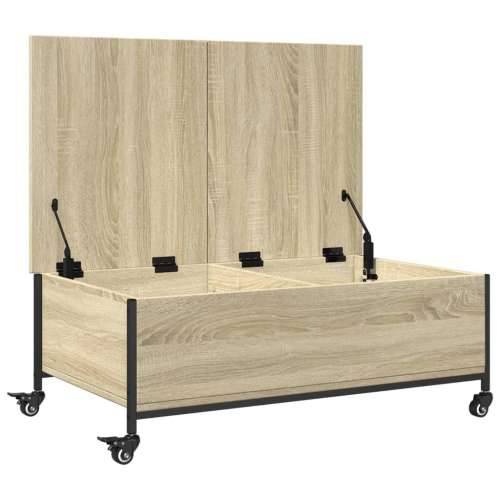 Stolić za kavu s kotačima boja hrasta sonome 91x55x34 cm drveni - sonoma hrast 1 Cijena