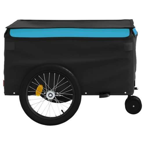 Prikolica za bicikl crno-plava 45 kg željezna Cijena