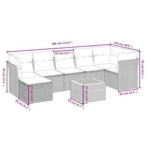 Vrtna garnitura - 3-dijelni set vrtnih sofa s jastucima crni od poliratana Crna bez spremišta 1 Cijena