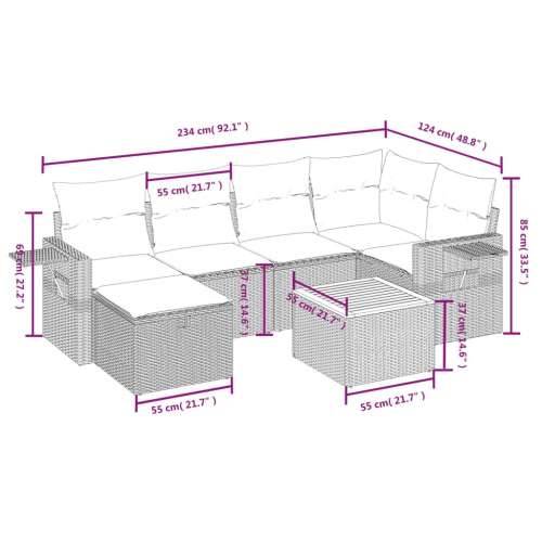 Vrtna garnitura - 4-dijelni set vrtnih sofa od poliratana s jastucima bež bež i krem bez spremišta 1 Cijena