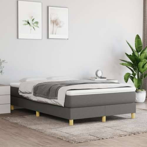 Krevet box spring s madracem tamnosivi 120 x 190 cm tkanina - Tamno siva 120 x 190 cm 25 cm Cijena