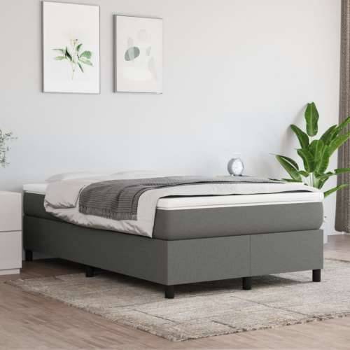 Krevet box spring s madracem tamnosivi 120 x 190 cm tkanina - Tamno siva 120 x 190 cm 33.5 cm Cijena