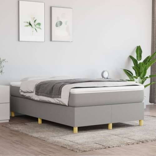 Krevet s oprugama i madracem svjetlosivi 120x190 cm od tkanine - Svjetlosiva 120 x 190 cm 35 cm Cijena