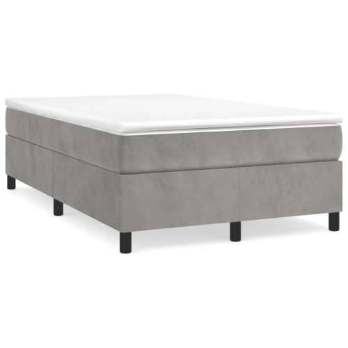 Krevet s oprugama i madracem svjetlosivi 120x190 cm baršunasti - Svjetlosiva 120 x 190 cm 33.5 cm Cijena
