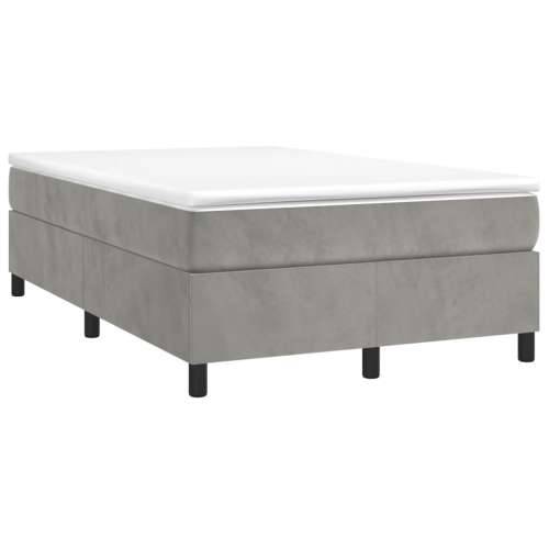 Krevet s oprugama i madracem svjetlosivi 120x190 cm baršunasti - Svjetlosiva 120 x 190 cm 33.5 cm Cijena