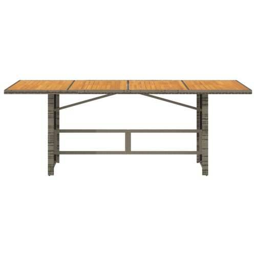 Vrtni stol s pločom od drva bagrema sivi 190x80x74 cm poliratan - Siva 1 boja drva Cijena