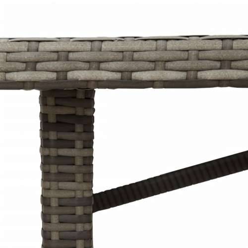 Vrtni stol s pločom od drva bagrema sivi 190x80x74 cm poliratan - Siva 1 boja drva Cijena