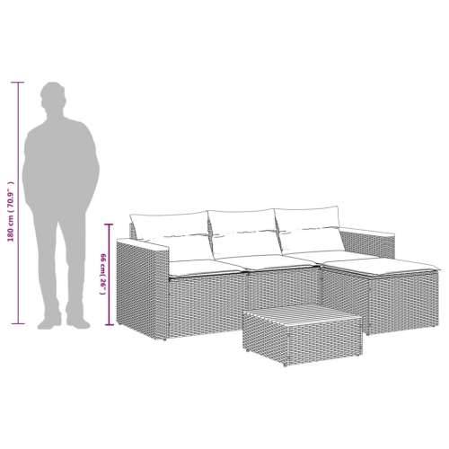 Vrtna garnitura - 3-dijelni set vrtnih sofa od poliratana s jastucima bež Cijena