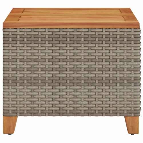 Vrtni stol sivi 45 x 45 x 37 cm od poliratana i bagremovog drva - Siva 1 Cijena