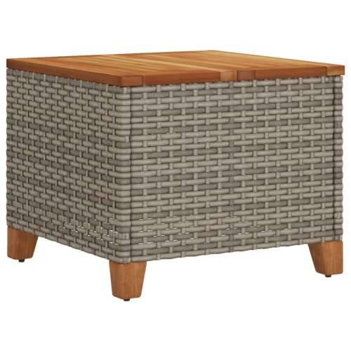 Vrtni stol sivi 45 x 45 x 37 cm od poliratana i bagremovog drva - Siva 1 Cijena