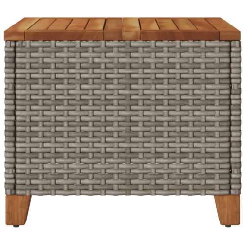Vrtni stol sivi 45 x 45 x 37 cm od poliratana i bagremovog drva - Siva 1 Cijena