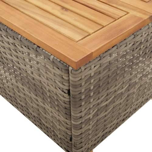 Vrtni stol sivi 45 x 45 x 37 cm od poliratana i bagremovog drva - Siva 1 Cijena