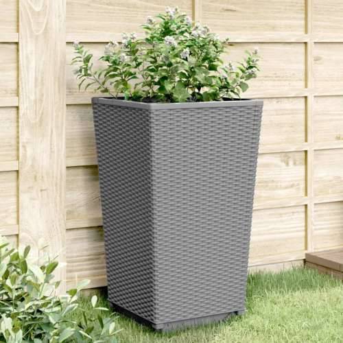 Vrtne sadilice 2 kom svjetlosive 32,5 x 32,5 x 57 cm PP Svjetlosiva 2 Cijena
