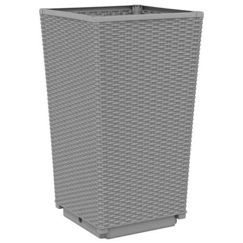 Vrtne sadilice 2 kom svjetlosive 32,5 x 32,5 x 57 cm PP Svjetlosiva 2 Cijena
