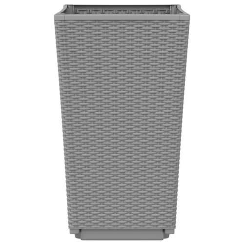 Vrtne sadilice 2 kom svjetlosive 32,5 x 32,5 x 57 cm PP Svjetlosiva 2 Cijena
