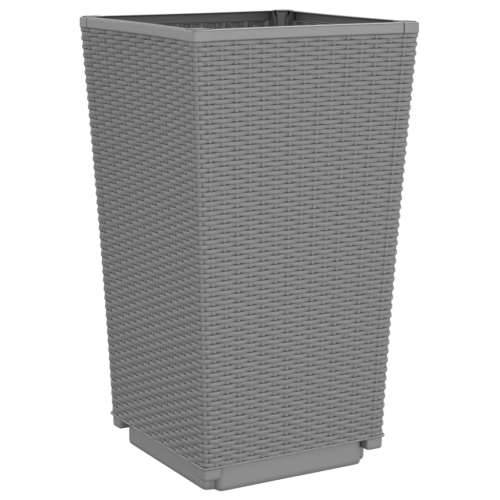 Vrtne sadilice 2 kom svjetlosive 32,5 x 32,5 x 57 cm PP Svjetlosiva 2 Cijena