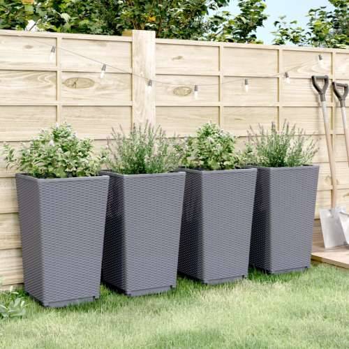 Vrtne sadilice 4 kom plava siva 32,5 x 32,5 x 57 cm PP Cijena