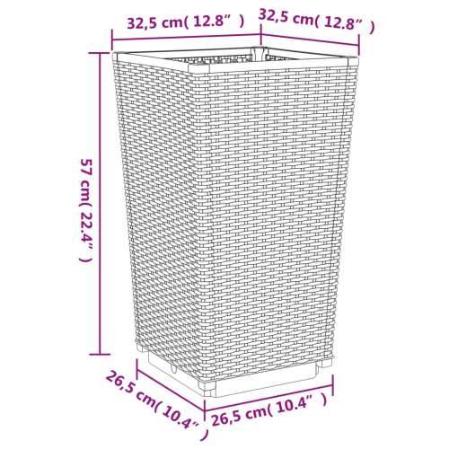 Vrtne sadilice 4 kom plava siva 32,5 x 32,5 x 57 cm PP Cijena
