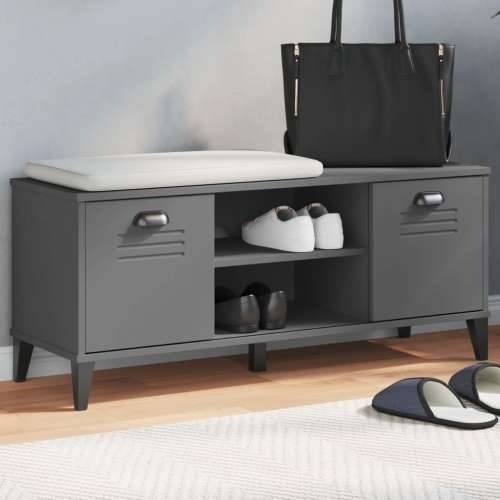 Klupa za cipele VIKEN antracit siva 106 x 35 x 45 cm drvena antracit siva 1 Cijena