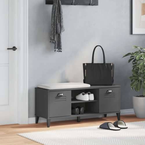 Klupa za cipele VIKEN antracit siva 106 x 35 x 45 cm drvena antracit siva 1 Cijena