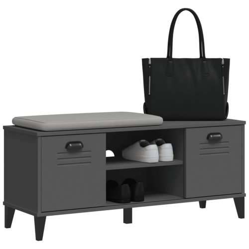 Klupa za cipele VIKEN antracit siva 106 x 35 x 45 cm drvena antracit siva 1 Cijena