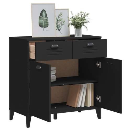 Komoda VIKEN crna 80 x 40 x 80 cm od konstruiranog drva Cijena