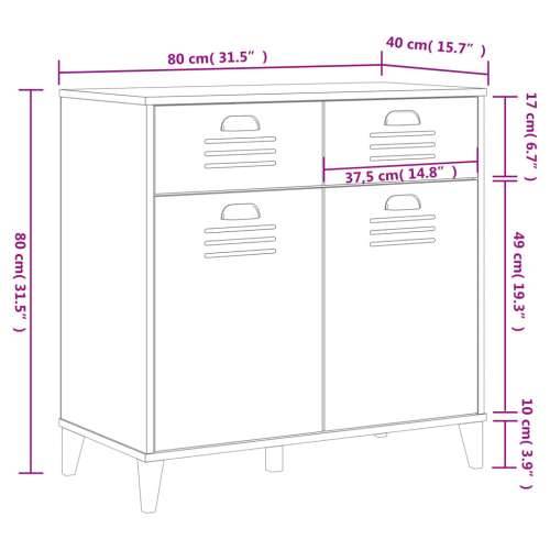 Komoda VIKEN crna 80 x 40 x 80 cm od konstruiranog drva Cijena
