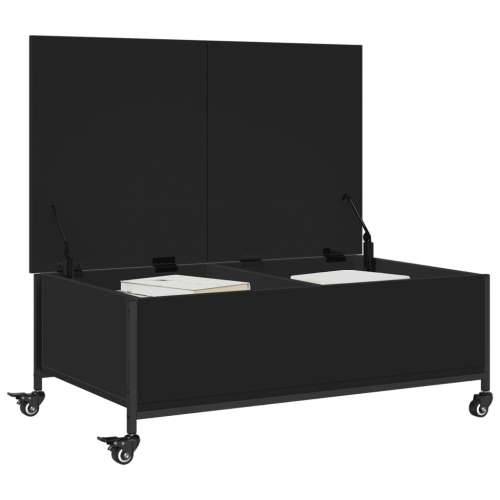 Stolić za kavu s kotačima crni 91x55x34 cm konstruirano drvo Crna 1 Cijena