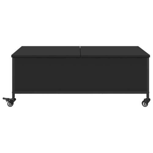 Stolić za kavu s kotačima crni 91x55x34 cm konstruirano drvo Crna 1 Cijena