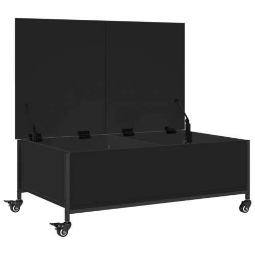 Stolić za kavu s kotačima crni 91x55x34 cm konstruirano drvo Crna 1 Cijena