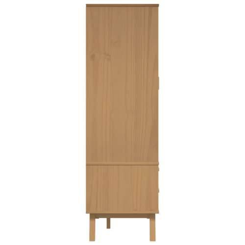 Ormar OLDEN smeđi 76,5 x 53 x 172 cm od masivne borovine - Smeđa 1 Cijena