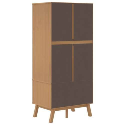 Ormar OLDEN bijelo-smeđi 76,5 x 53 x 172 cm od masivne borovine Bijela i smeđa 1 Cijena