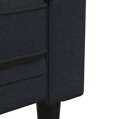 Fotelja Chesterfield crna od tkanine - Crna Sofa Cijena