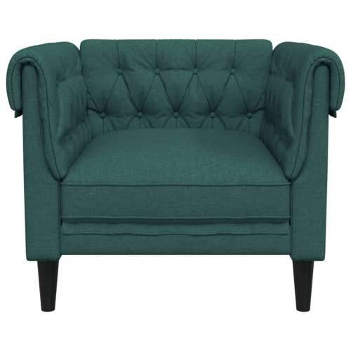 Fotelja Chesterfield tamnozelena od tkanine Cijena