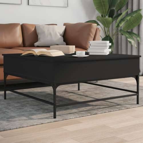 Stolić za kavu crni 95 x 95 x 45 cm konstruirano drvo i metal Crna 1 Cijena