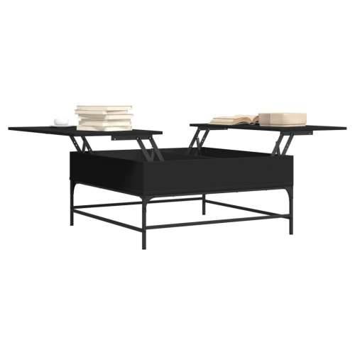 Stolić za kavu crni 95 x 95 x 45 cm konstruirano drvo i metal Crna 1 Cijena