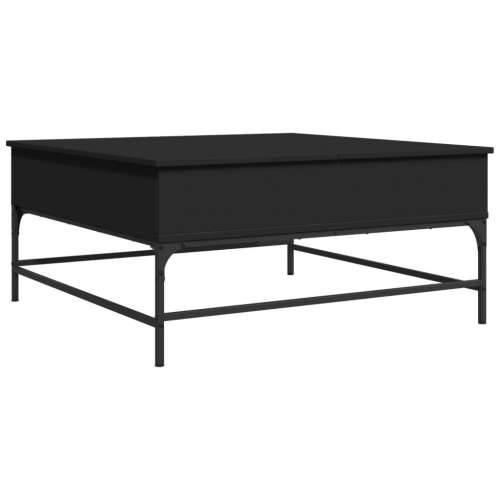 Stolić za kavu crni 95 x 95 x 45 cm konstruirano drvo i metal Crna 1 Cijena