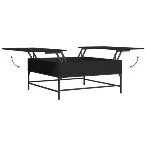 Stolić za kavu crni 95 x 95 x 45 cm konstruirano drvo i metal Crna 1 Cijena