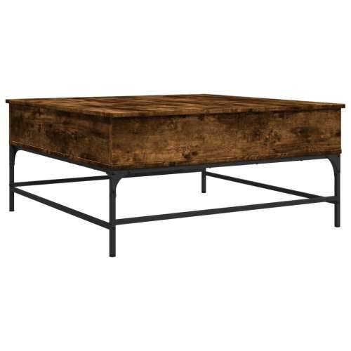Stolić za kavu boja hrasta 95 x 95 x 45 cm od drva i metala Dimljeni hrast 1 Cijena